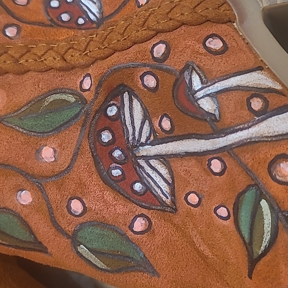 Hand Painted Womens s7 Bohemian Art To Wear Cottagecore Autumn Fairy - Picture 7 of 14